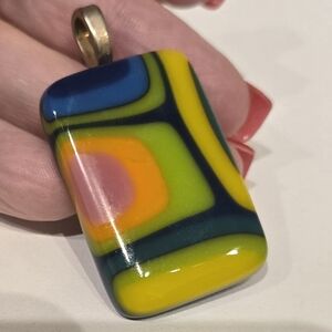 Handmade Fused Glass Pendant -